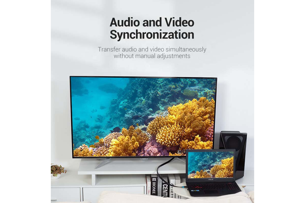 Кабель Vention Flat HDMI Cable 1.5M Black на малюнкі №3