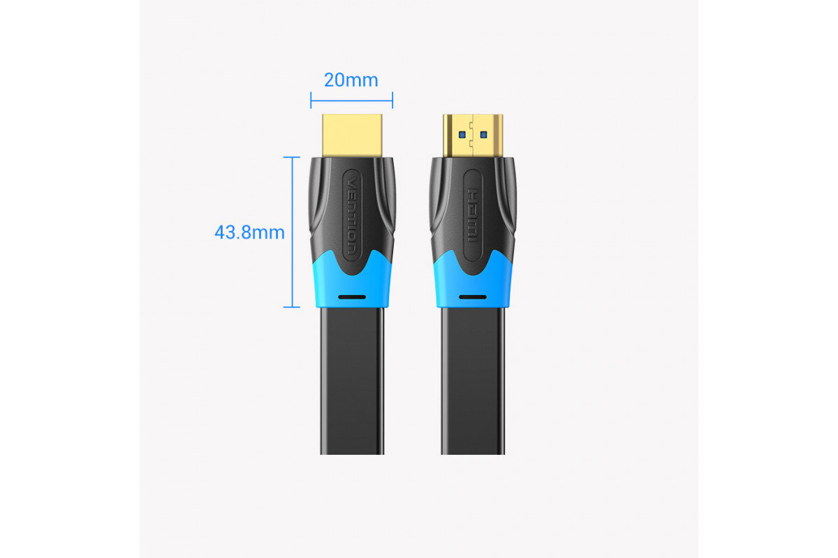 Кабель Vention Flat HDMI Cable 1.5M Black на малюнкі №5
