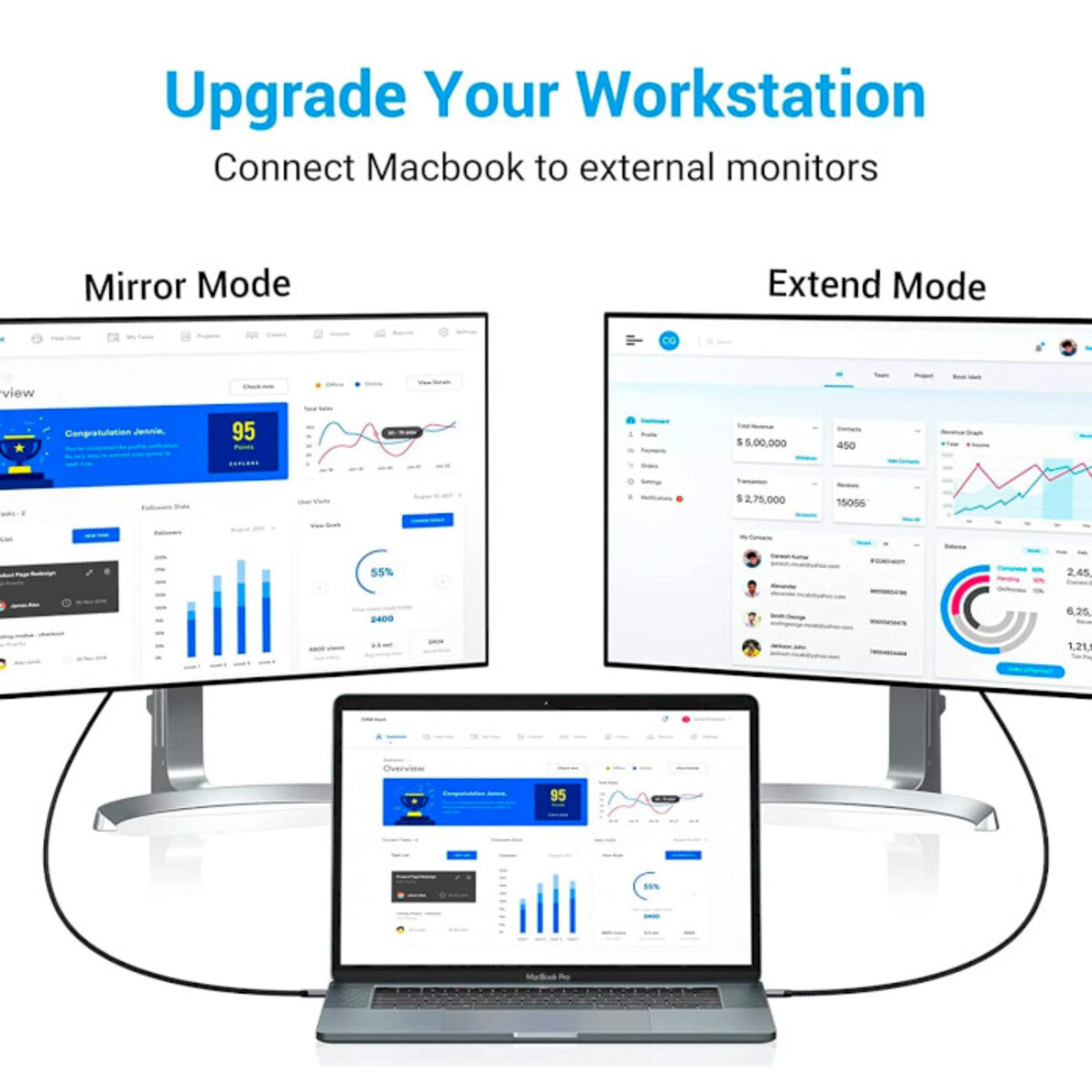 Кабель Vention Cotton Braided USB-C to HDMI Cable 1.5M Black Aluminum Alloy Type на малюнкі №7