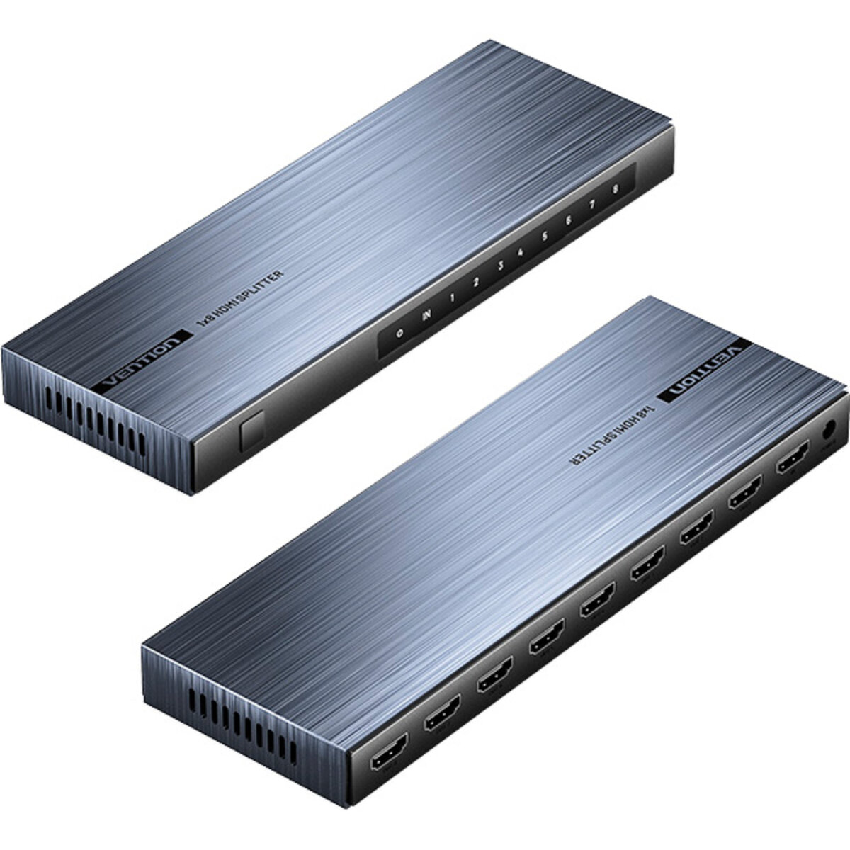 Сплітер Vention 4K 1x8 HDMI Splitter Black Aluminum Alloy Type EU Standard (AKQB0-EU) Фотографія №1 Сплітер Vention 4K 1x8 HDMI Splitter Black Aluminum Alloy Type EU Standard (AKQB0-EU) на малюнкі №1