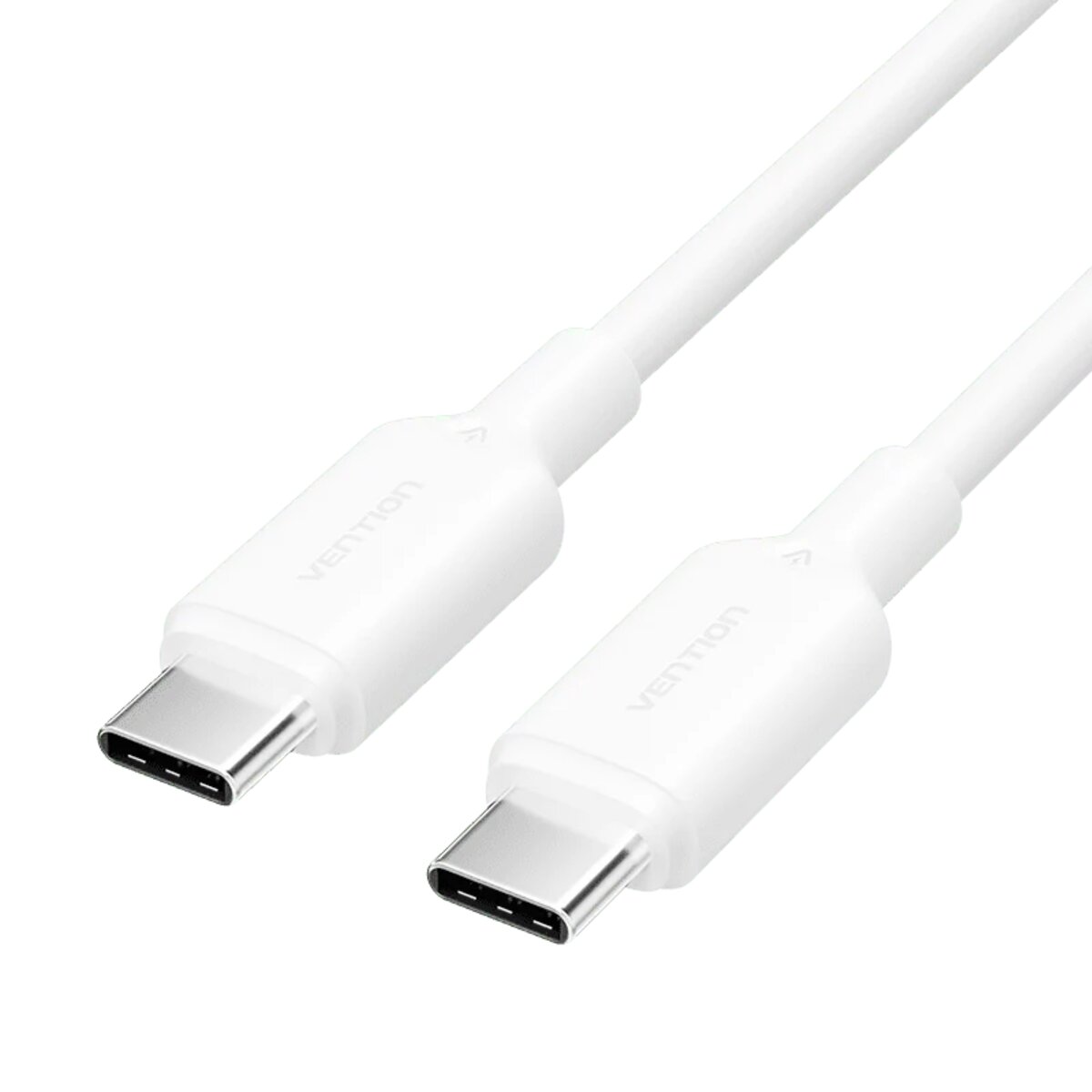 Кабель Vention USB 2.0 Type-C Male to Type-C Male 3A Cable 2M White PVC Type (TRCWH) на картинке №1