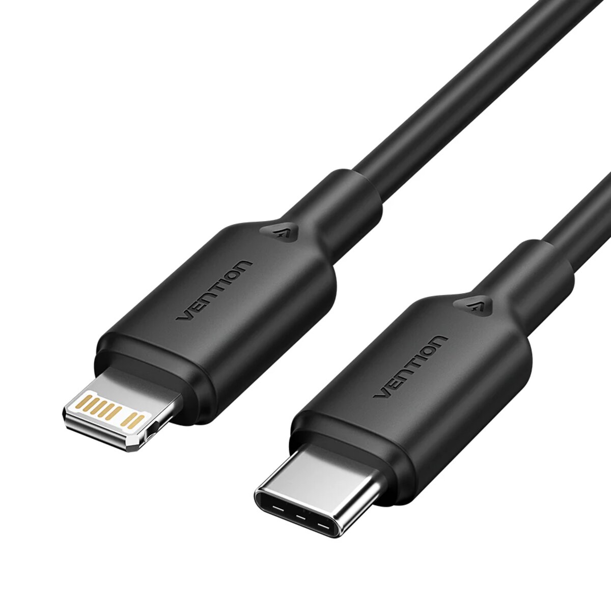 Кабель Vention USB 2.0 Type-C Male to Lightning Male 3A Cable 2M Black PVC Type (LAKBH) на картинке №1
