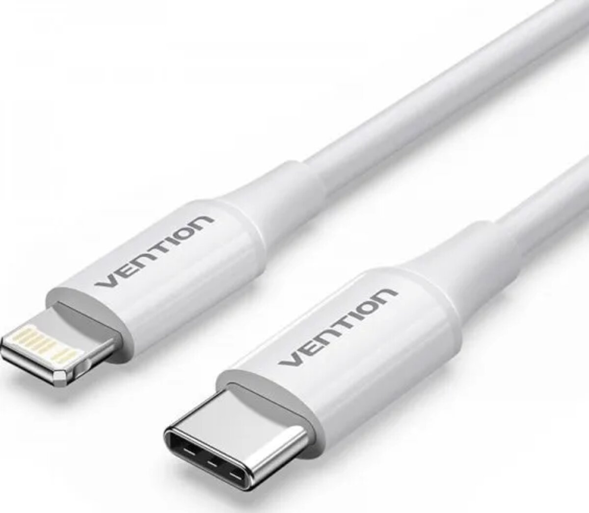 USB 2.0 Type-C Male to Lightning Male 3A Cable 1M White PVC Type (LAKWF) Фотографія №1 USB 2.0 Type-C Male to Lightning Male 3A Cable 1M White PVC Type (LAKWF) на малюнкі №1