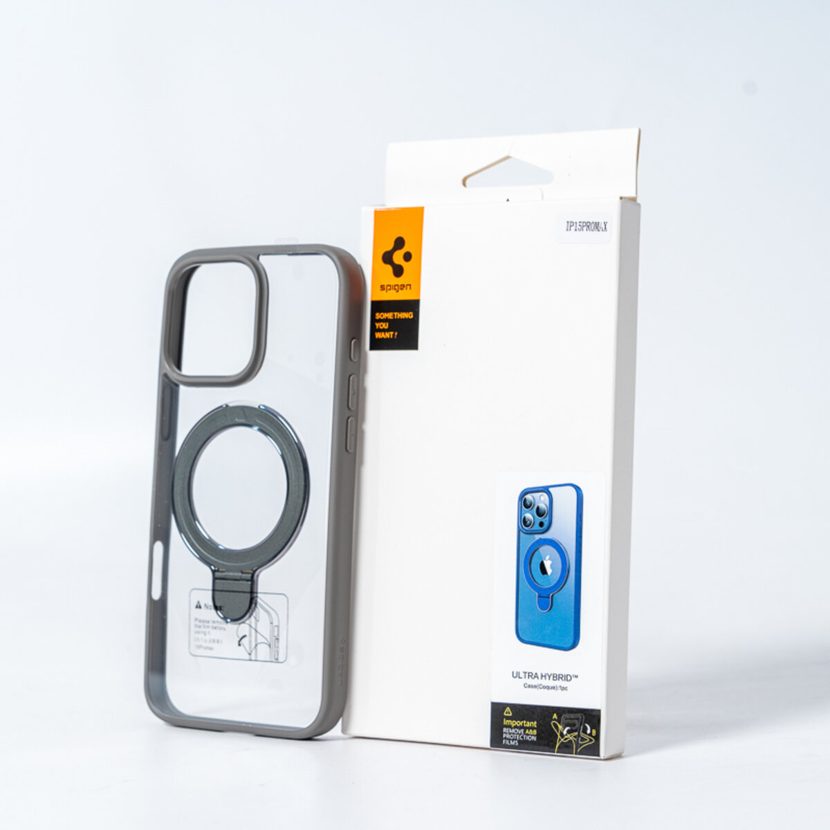 Чохол для смартфона Spigen AAA Magnetic Ring for Apple iPhone 15 Grey на малюнкі №1