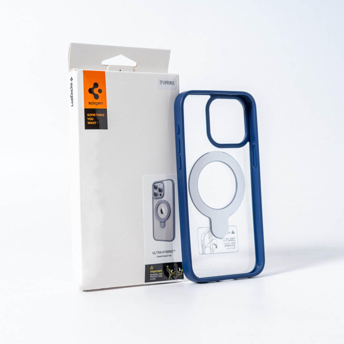 Чохол для смартфона Spigen AAA Magnetic Ring for Apple iPhone 15 Pro Blue на малюнкі №3