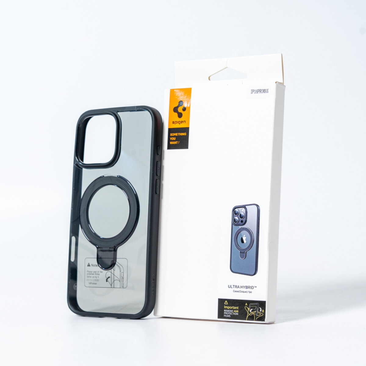 Чохол для смартфона Spigen AAA Magnetic Ring for Apple iPhone 15 Pro All Black на малюнкі №4