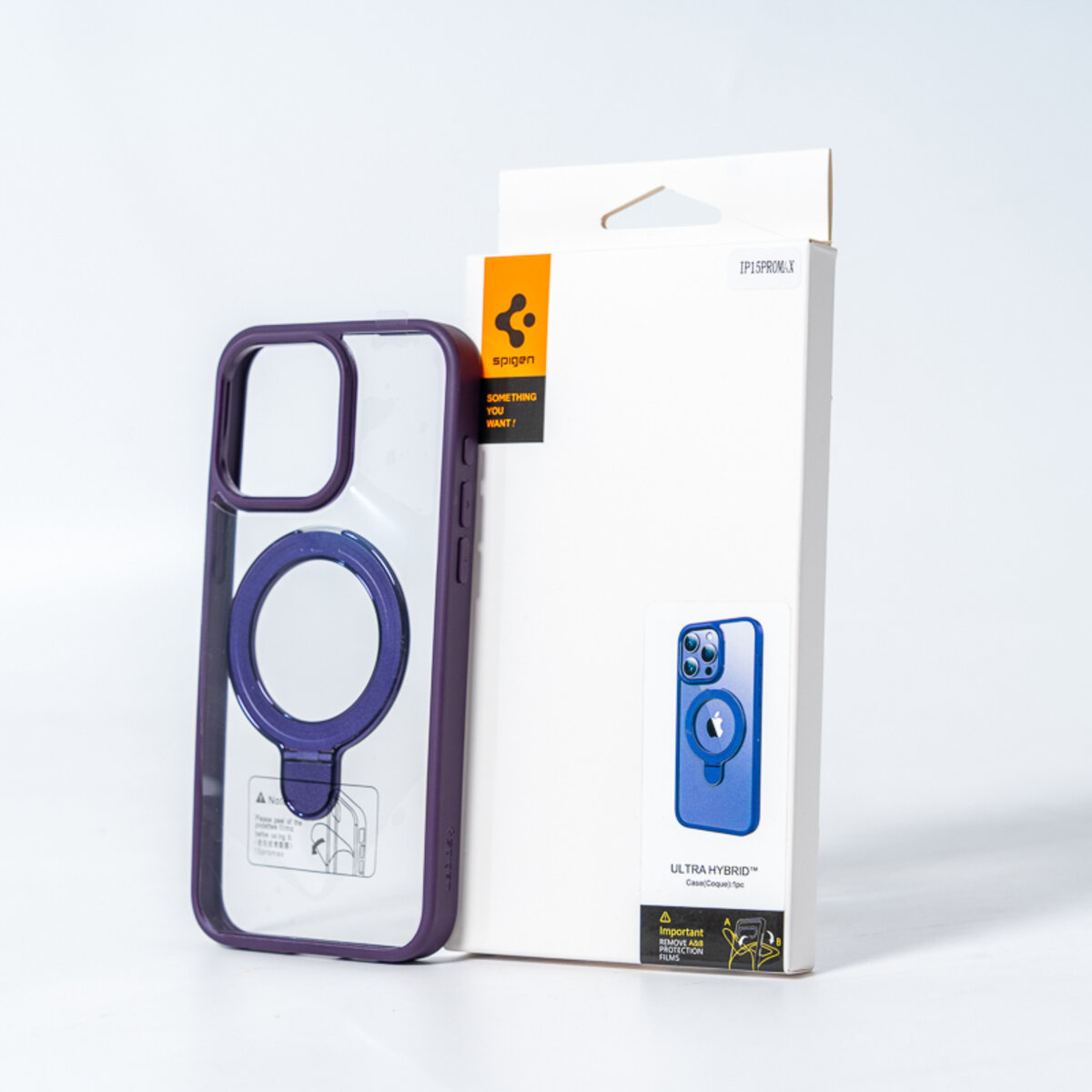 Чохол для смартфона Spigen AAA Magnetic Ring for Apple iPhone 15 Pro Max Purple на малюнкі №1