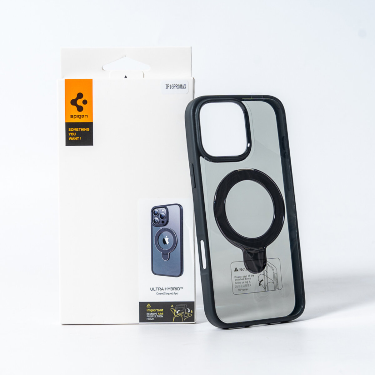 Чохол для смартфона Spigen AAA Magnetic Ring for Apple iPhone 16 Pro All Black (SPGMGRING16ProAllBlack) на картинке №2