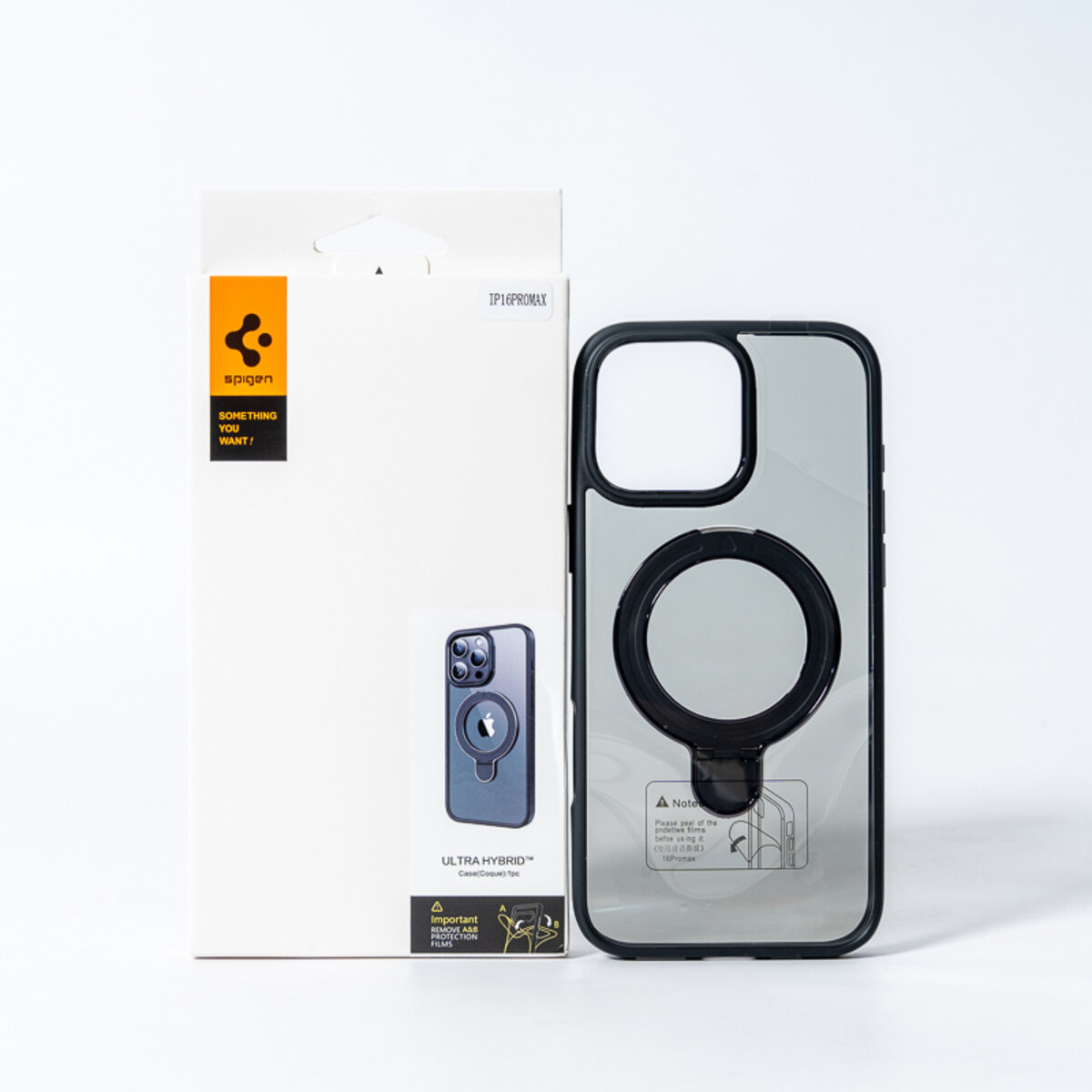 Чохол для смартфона Spigen AAA Magnetic Ring for Apple iPhone 16 Pro Max All Black (SPGMGRING16ProMaxAllBlack) на картинке №1