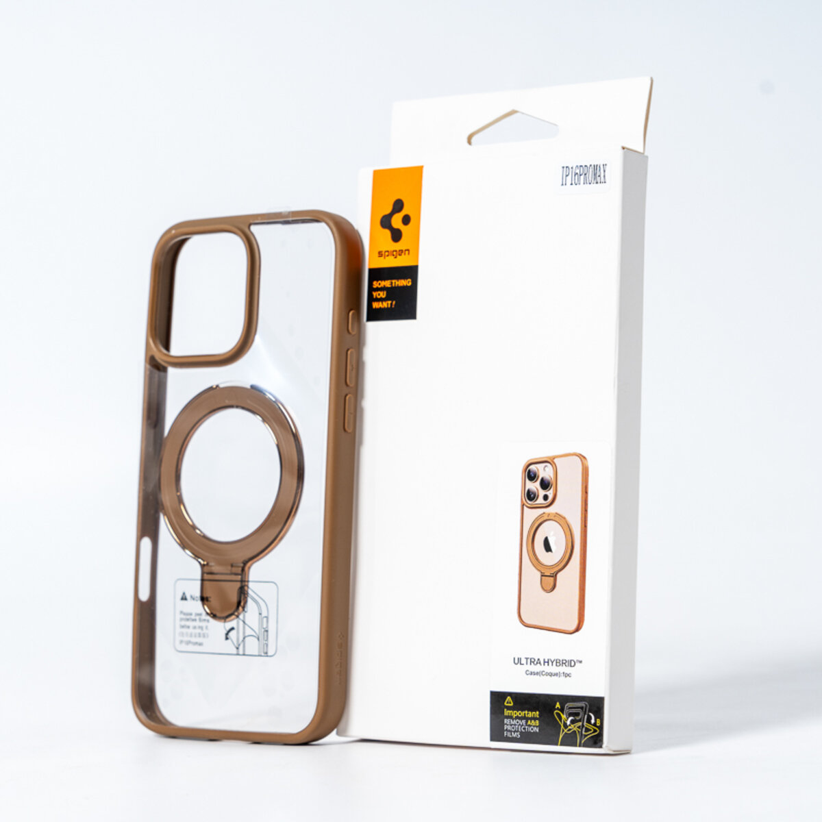 Чохол для смартфона Spigen AAA Magnetic Ring for Apple iPhone 16 Pro Max Brown на малюнкі №6