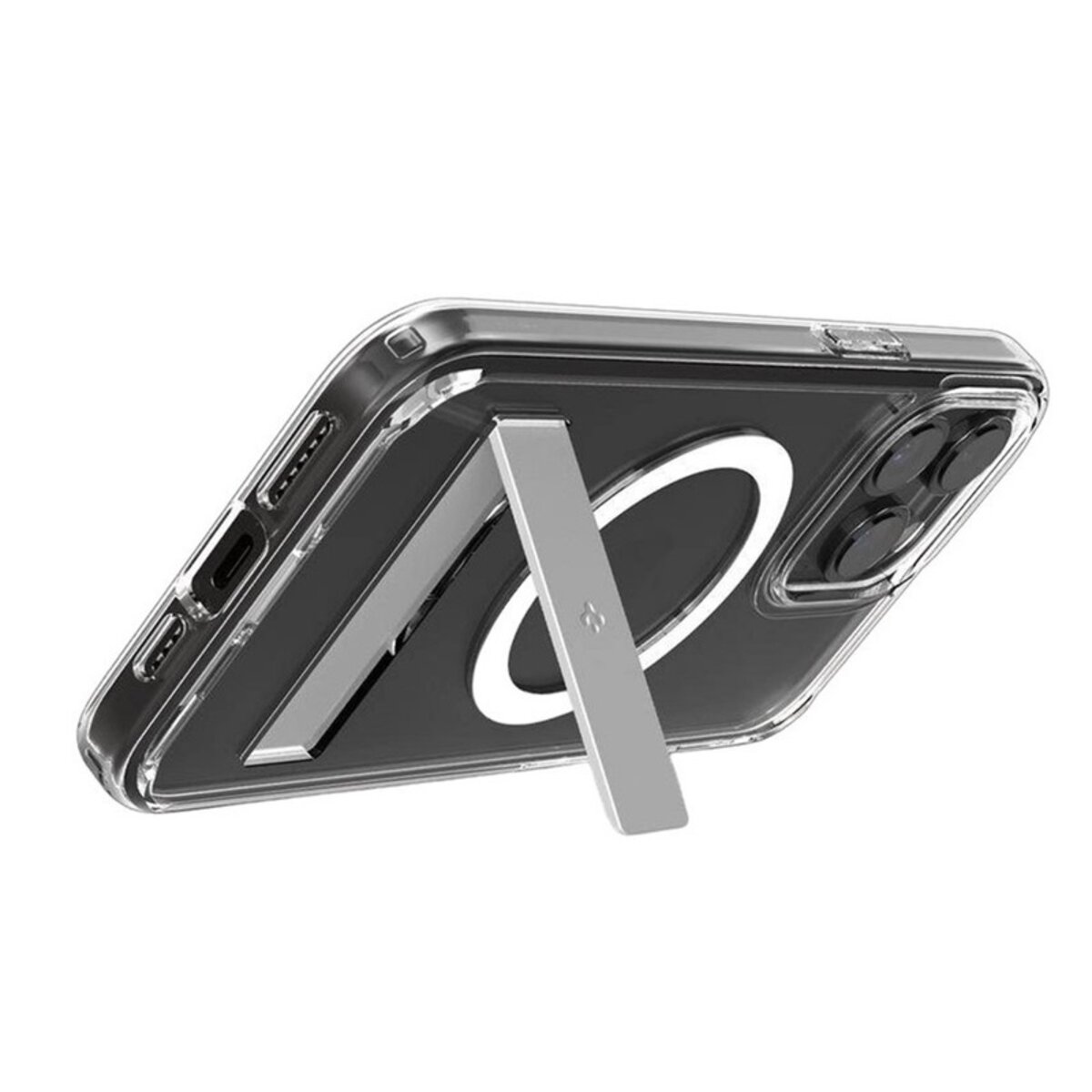 Чохол Spigen AAA Magnetic Clear Stand for Apple iPhone 16 Pro Transparent (SPGCLST16p) на картинке №7