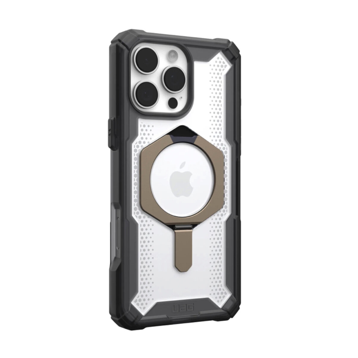 Противоударный чехол UAG Plazma MagSafe XTE (AAA) Apple iPhone 14 Pro Max | Drop and Shockproof (Черный) на картинке №5
