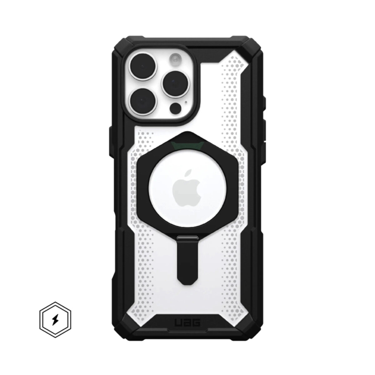 Противоударный чехол UAG Plazma MagSafe XTE (AAA) Apple iPhone 16 | Drop and Shockproof (Черный) на картинке №1