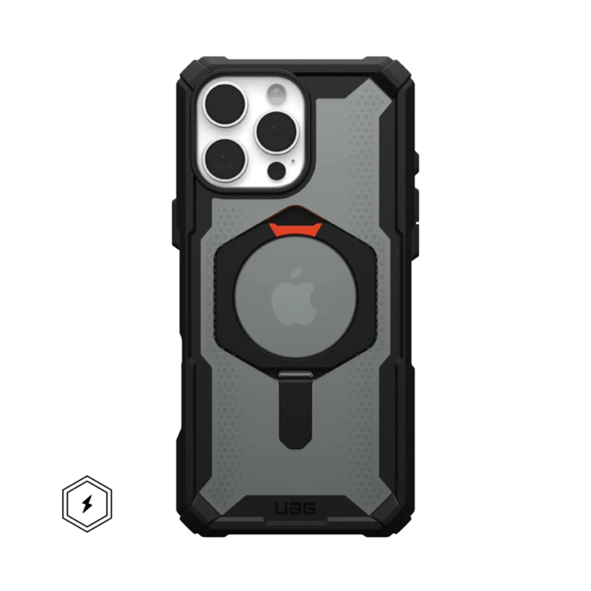 Противоударный чехол UAG Plazma MagSafe XTE (AAA) Apple iPhone 16 | Drop and Shockproof (Черный) на картинке №1