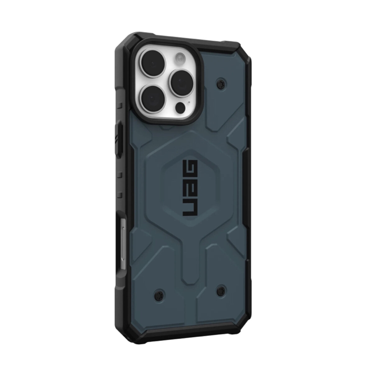 Противоударный чехол UAG Pathfinder with MagSafe (AAA) Apple iPhone 14 Pro | Drop and Shockproof (Синий) на картинке №2