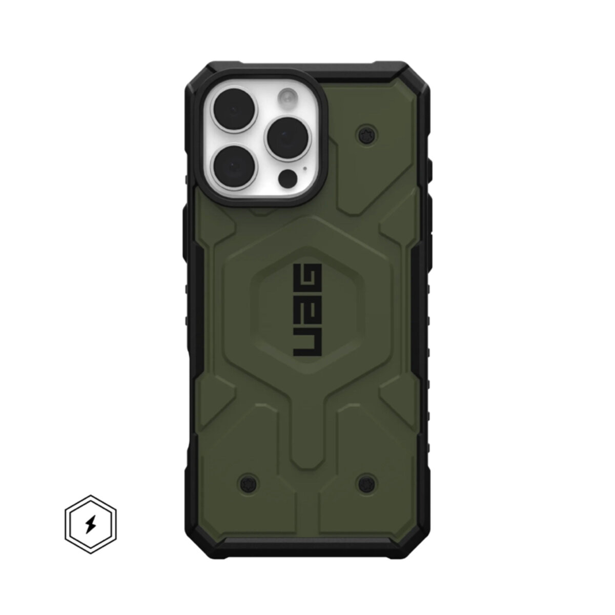 Противоударный чехол UAG Pathfinder with MagSafe (AAA) Apple iPhone 16 | Drop and Shockproof (Зелёный) на картинке №1