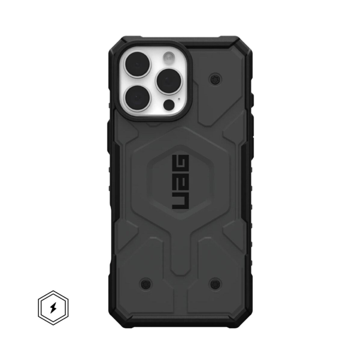 Противоударный чехол UAG Pathfinder with MagSafe (AAA) Apple iPhone 16 | Drop and Shockproof (Серый) на картинке №1