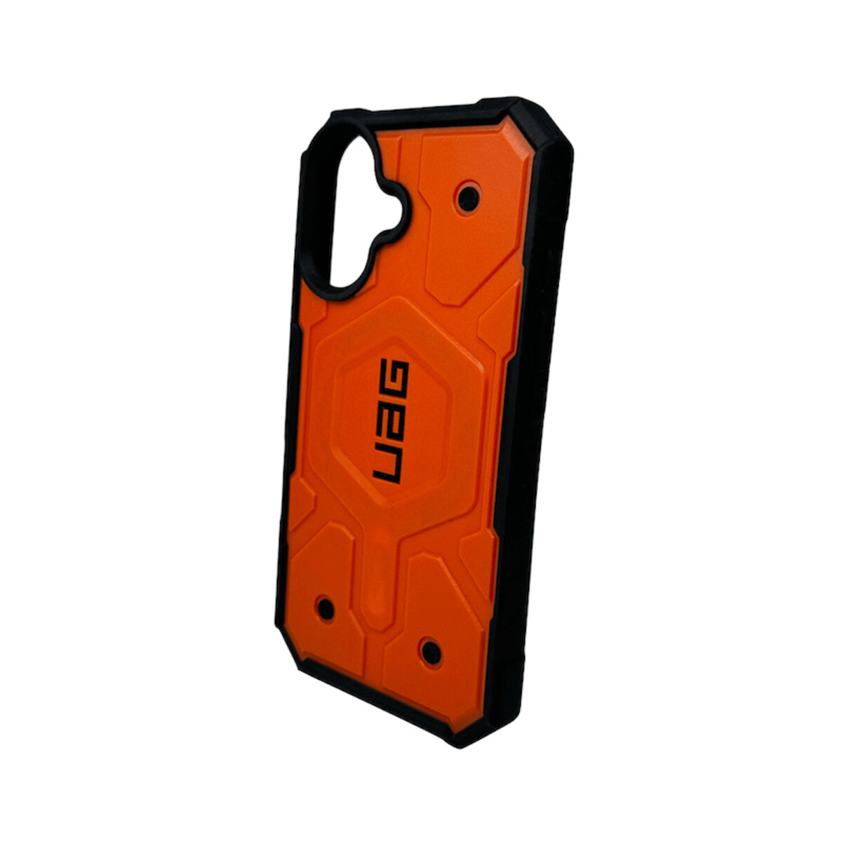 Противоударный чехол UAG Pathfinder with MagSafe (AAA) Apple iPhone 16 | Drop and Shockproof (Оранжевый) на картинке №4