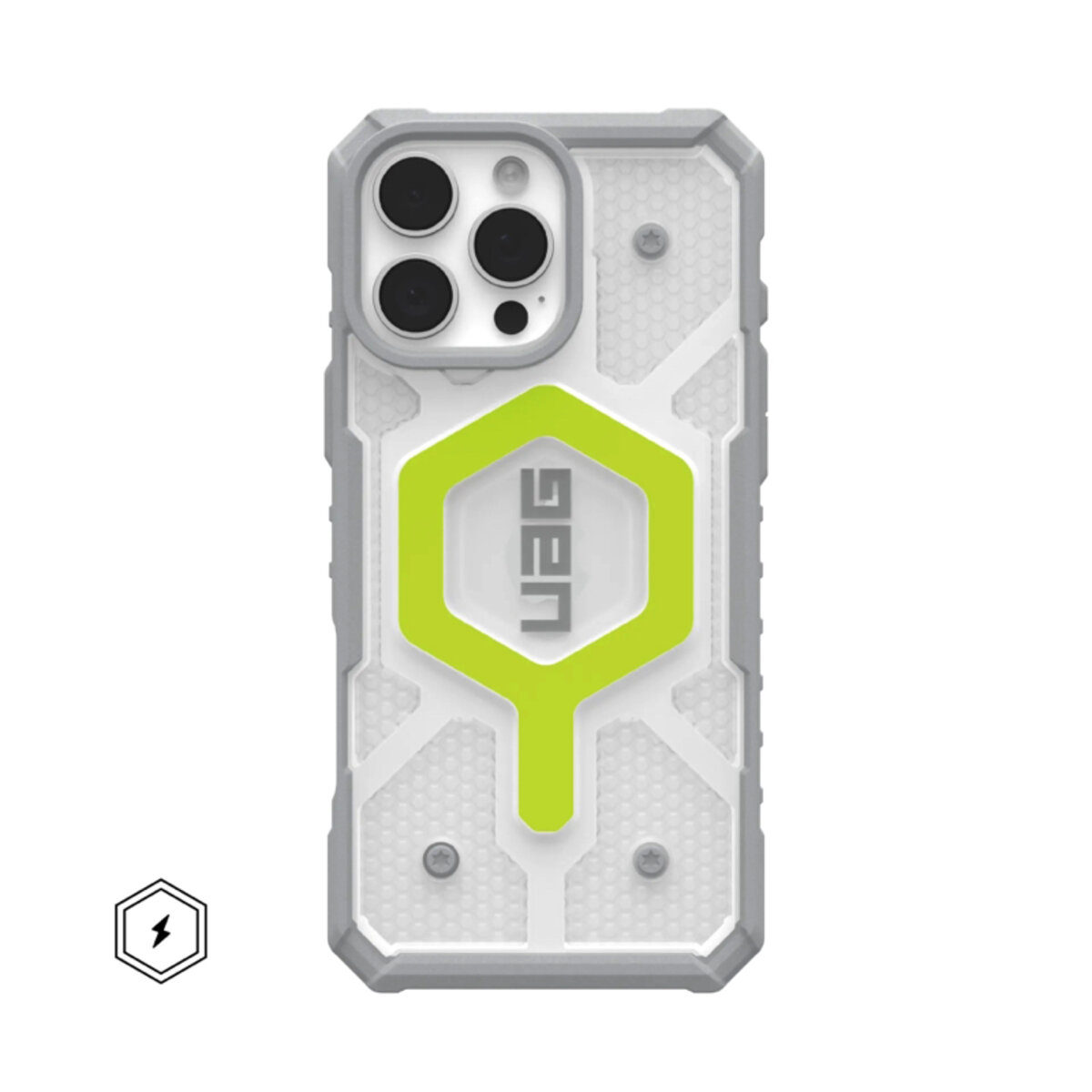Противоударный чехол UAG Pathfinder with MagSafe (AAA) Apple iPhone 16 | Drop and Shockproof (Салатовый) на картинке №1