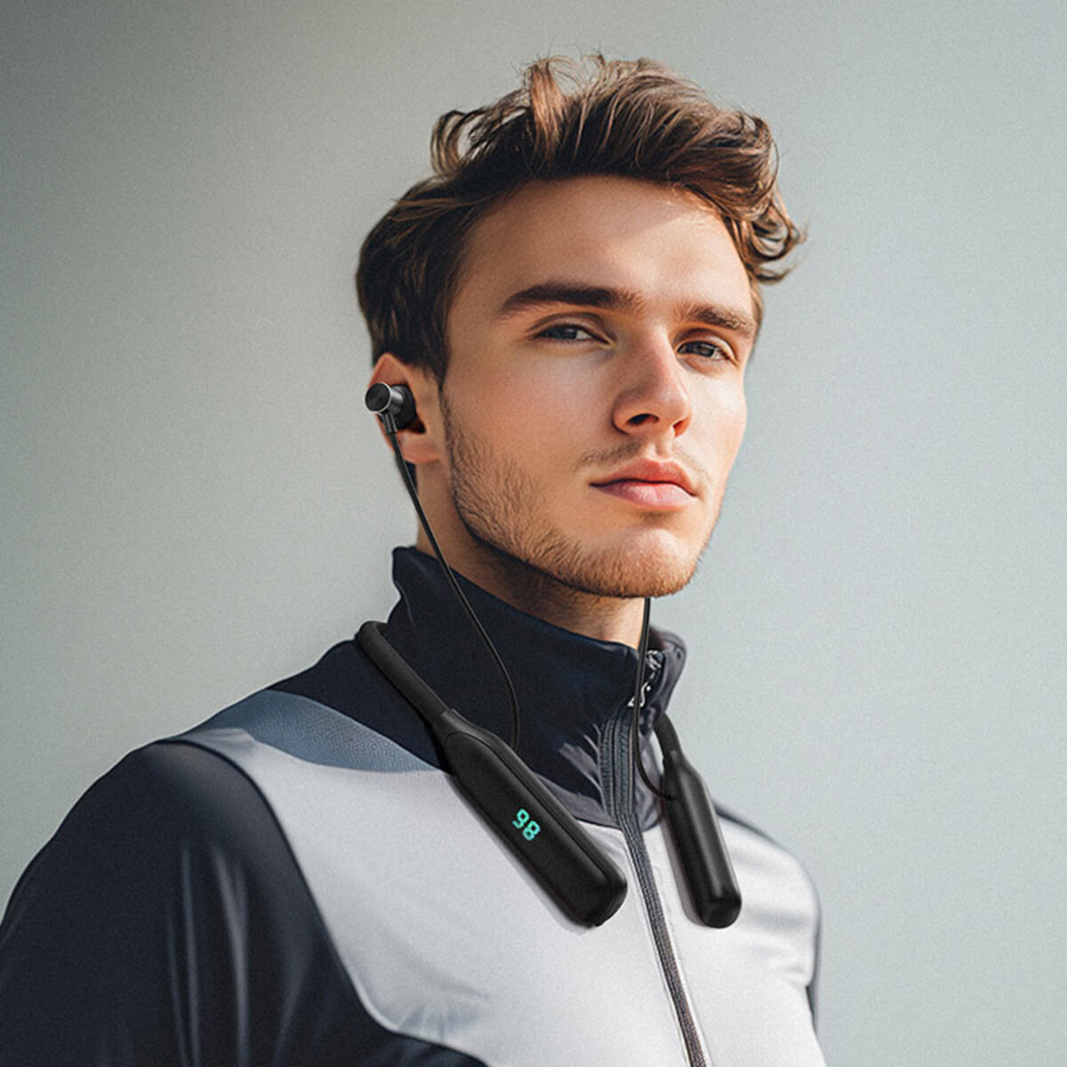 Бездротові навушники ACEFAST N4 neck hanging wireless earphones Black (6974316283607) на картинке №5