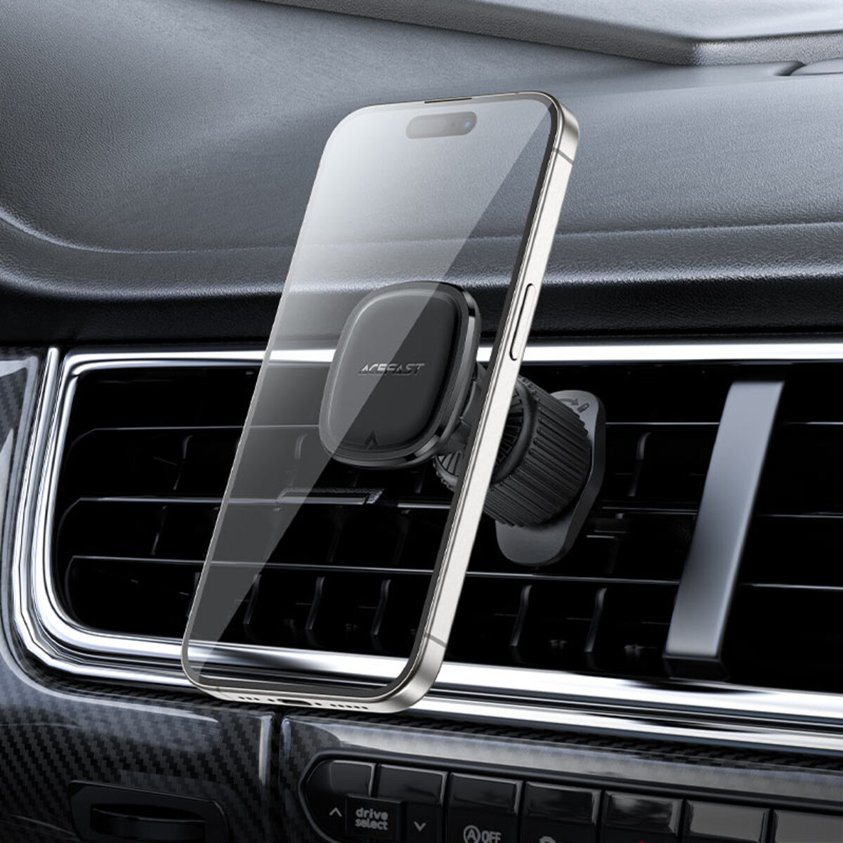 Автотримач для телефона ACEFAST D34 air outlet magnetic car holder Black (6974316282310) на картинке №8