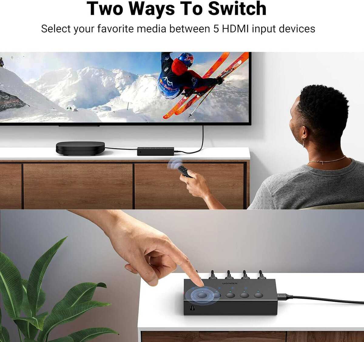 HDMI-Спліттер UGREEN 5-In 1-Out HDMI Switch (UGR-90512) на картинке №6