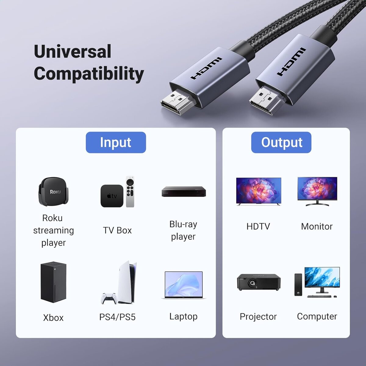 Кабель UGREEN HDMI 4K Cable 2m на картинке №4