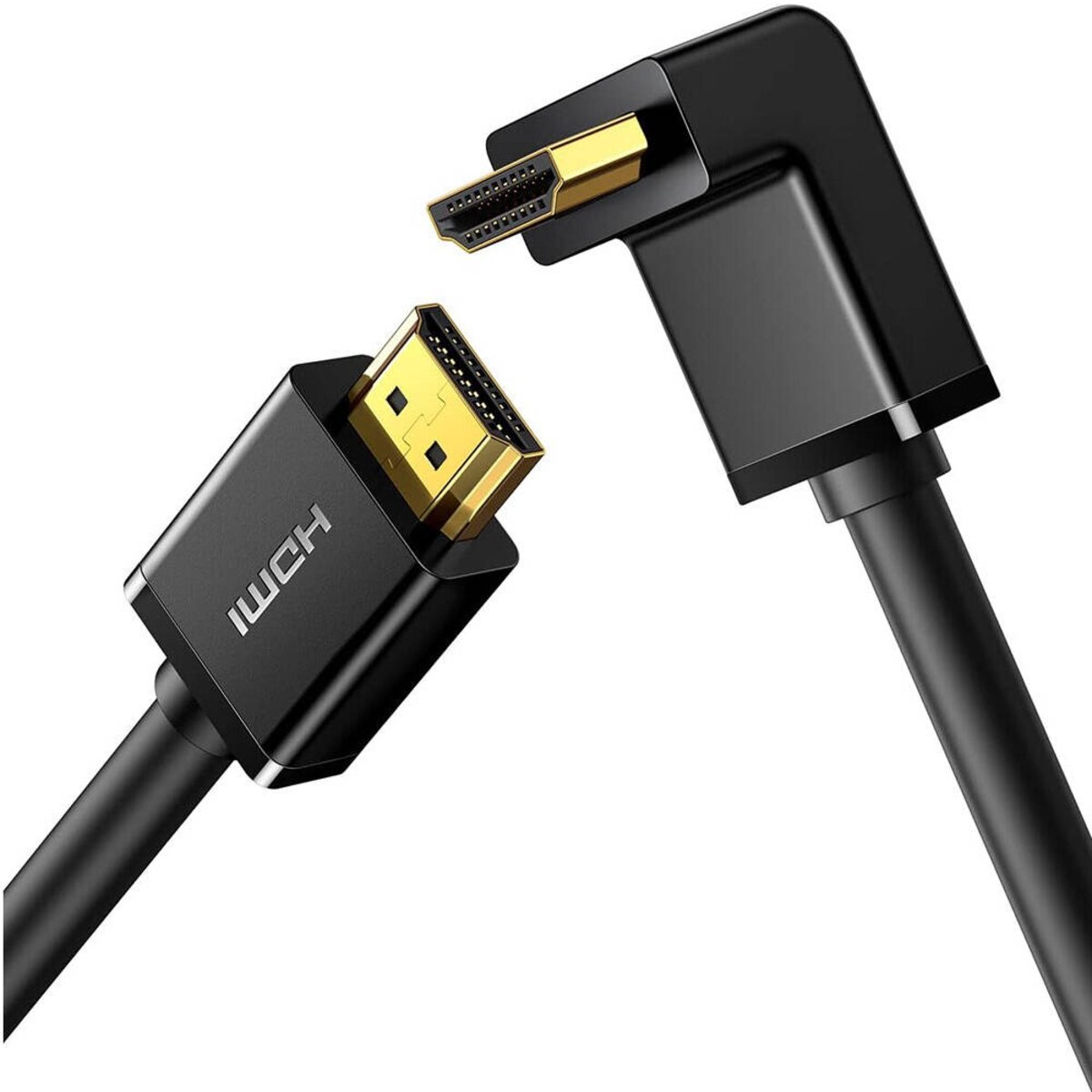 Кабель UGREEN HDMI 4K Cable Male to Male 90 Degree Black 1m (UGR-10172) на картинке №1