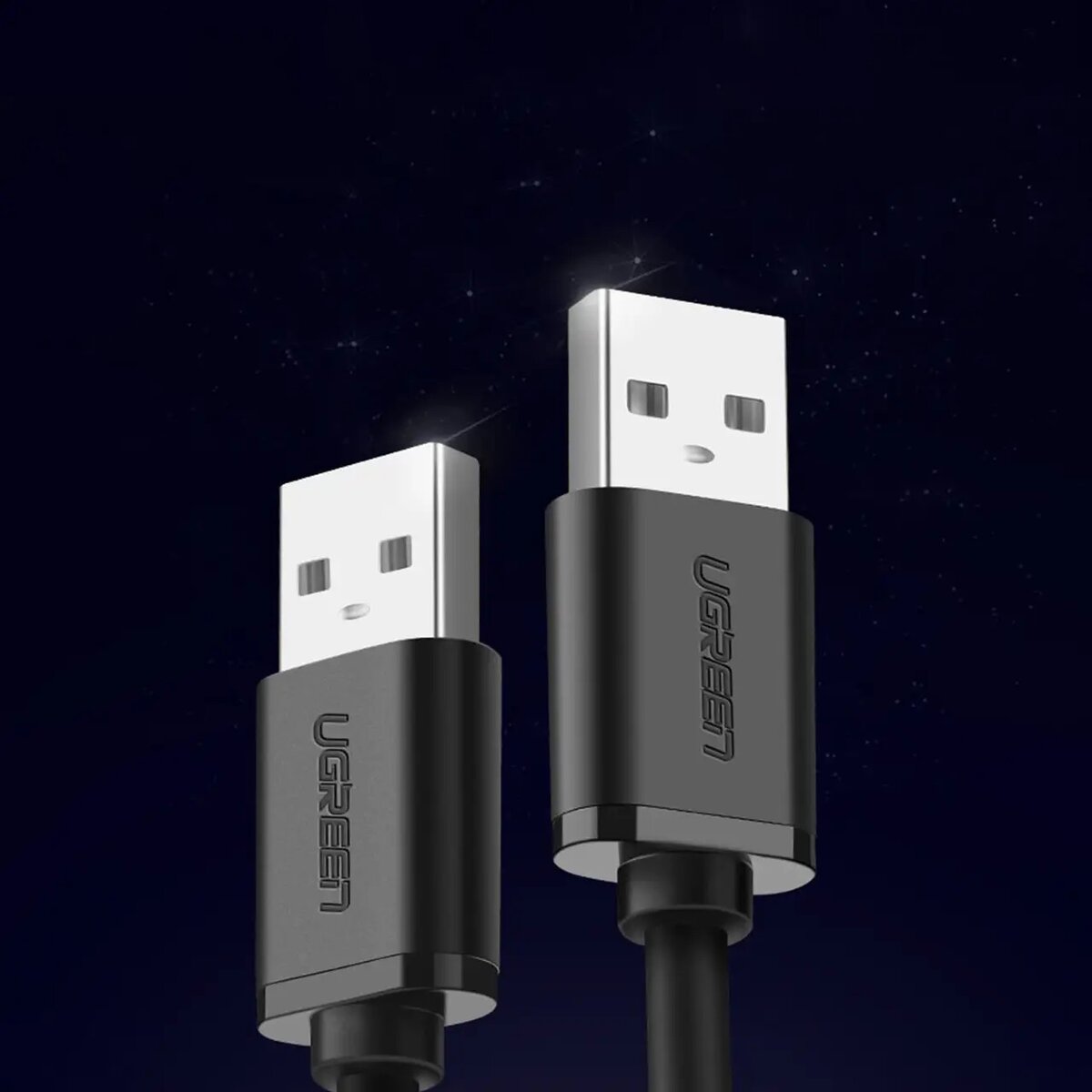 Кабель UGREEN USB 2.0 A Male to A Male Cable 2m (Black) на малюнкі №4