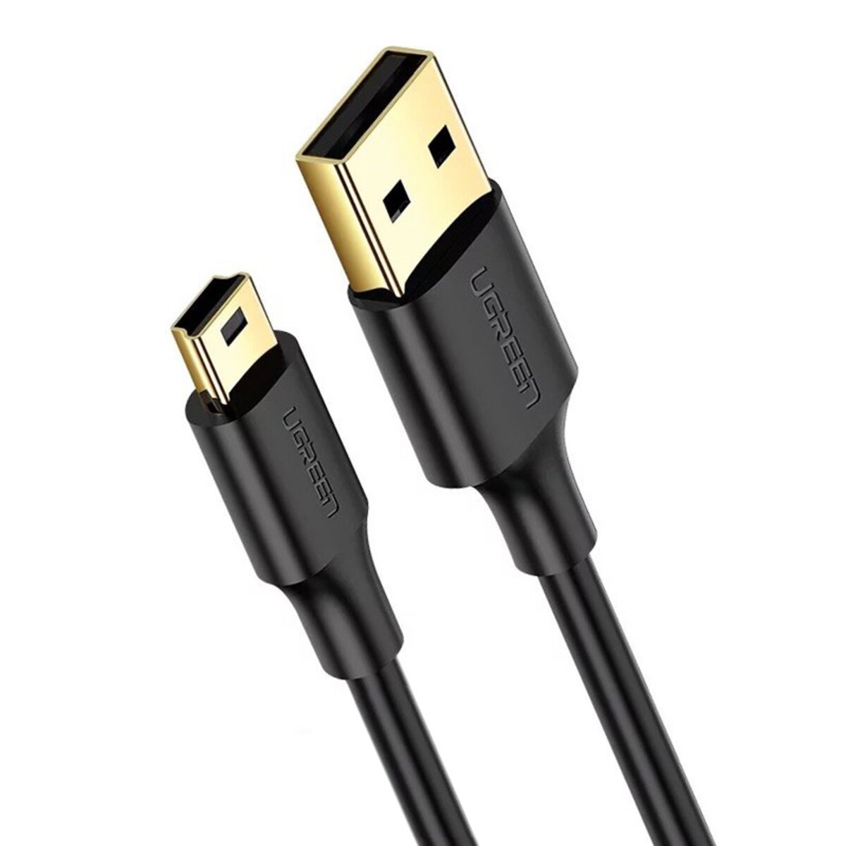 Кабель UGREEN USB 2.0 A Male to Mini 5 Pin Male Cable 1.5m (Black) на малюнкі №1