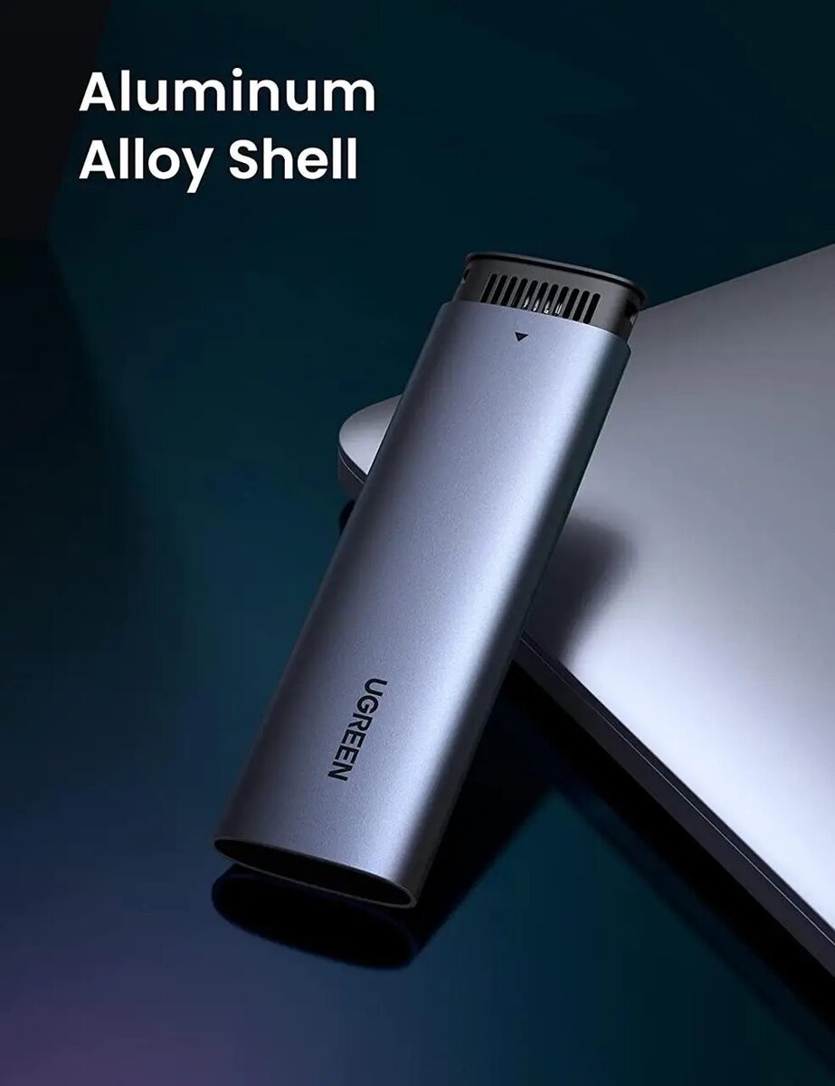 Зовнішня кишеня для накопичувача UGREEN USB-C to M.2 NGFF 5G Enclosure A TO C Cable 50cm на малюнкі №5