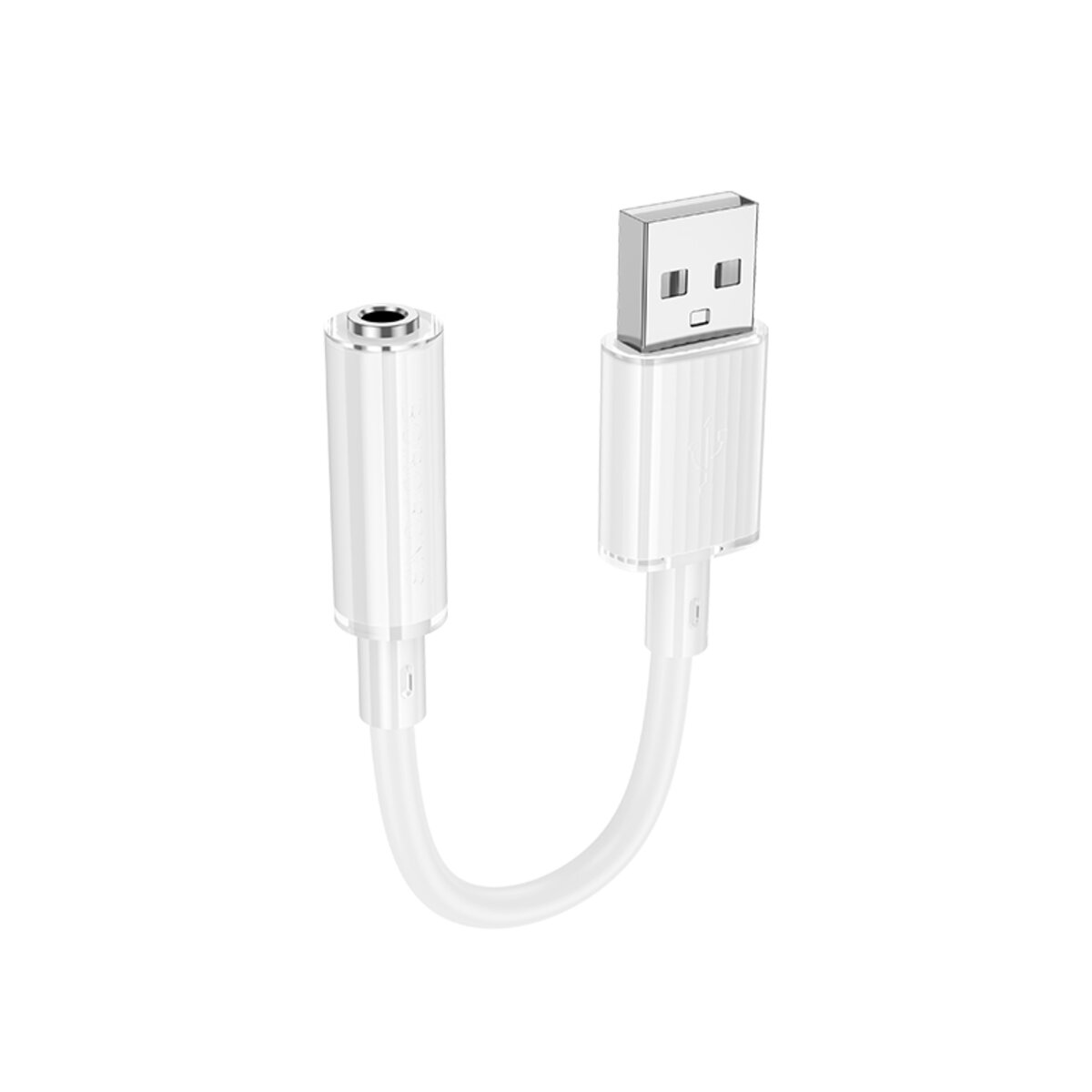 Перехідник BOROFONE BV22 Lemon external sound card USB-A to 3.5 White Фотографія №1 Перехідник BOROFONE BV22 Lemon external sound card USB-A to 3.5 White на малюнкі №1