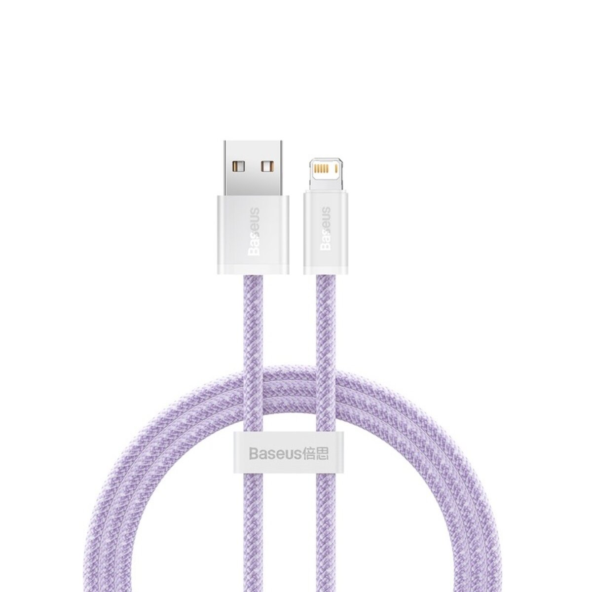Кабель Baseus Dynamic Series Fast Charging Data Cable USB to iP 2.4A 2m Purple (CALD000505) Фотографія №1 Кабель Baseus Dynamic Series Fast Charging Data Cable USB to iP 2.4A 2m Purple (CALD000505) на малюнкі №1