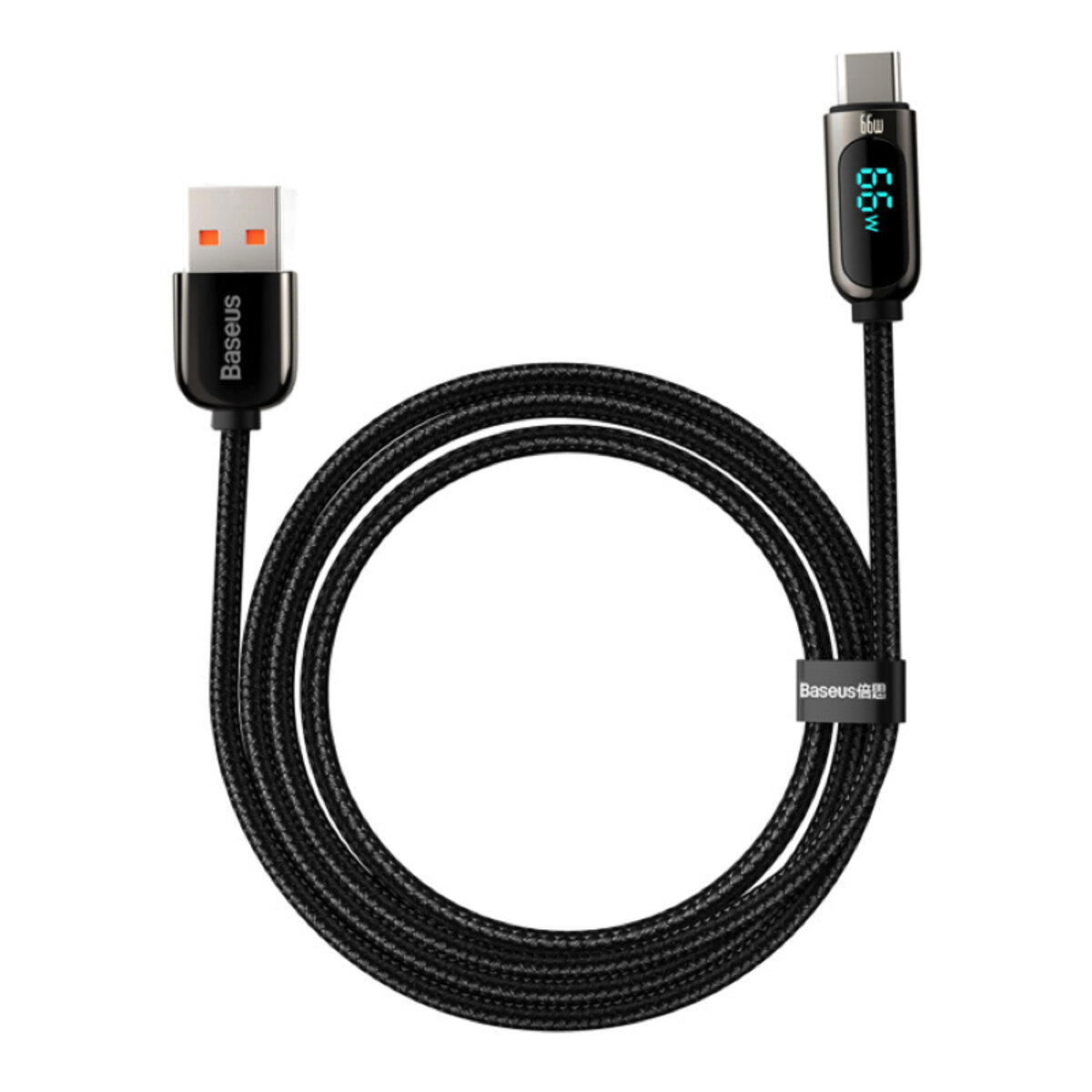 Кабель Baseus Display Fast Charging Data Cable USB to Type-C 66W 2m Black (CASX020101) на малюнкі №3
