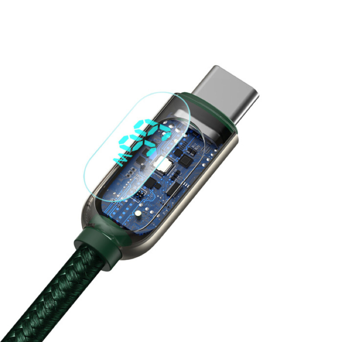 Кабель Baseus Display Fast Charging Data Cable USB to Type-C 66W 2m Green (CASX020106) Фотографія №6 Кабель Baseus Display Fast Charging Data Cable USB to Type-C 66W 2m Green (CASX020106) на малюнкі №6