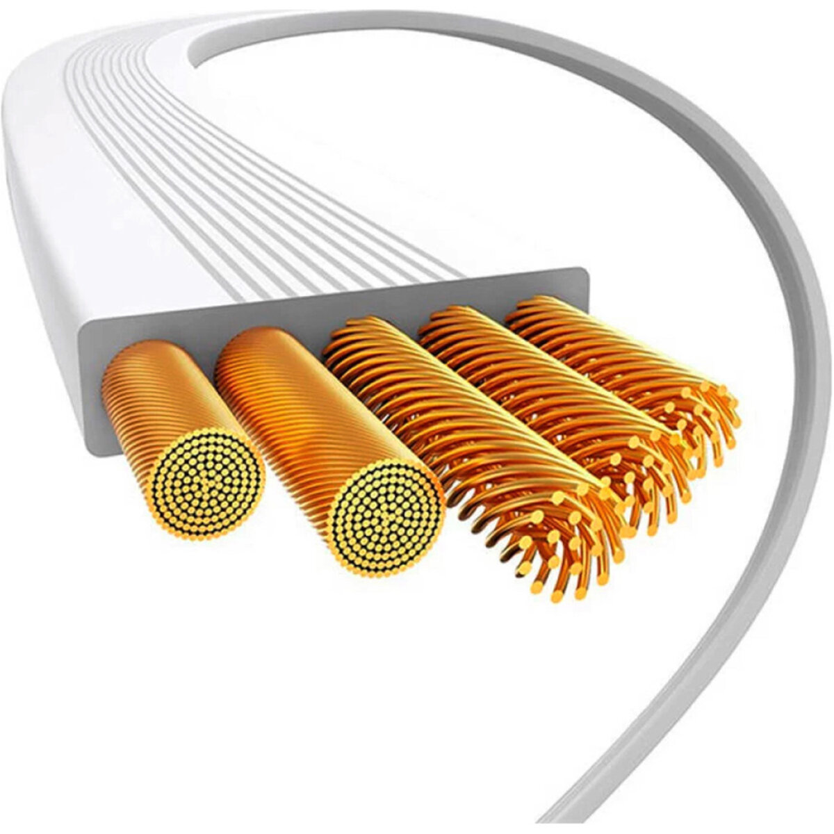 Кабель Baseus Free2Draw Mini Retractable Charging Cable Type-C to Type-C 100W 1m Moon White (P10364500211-00) на картинке №7