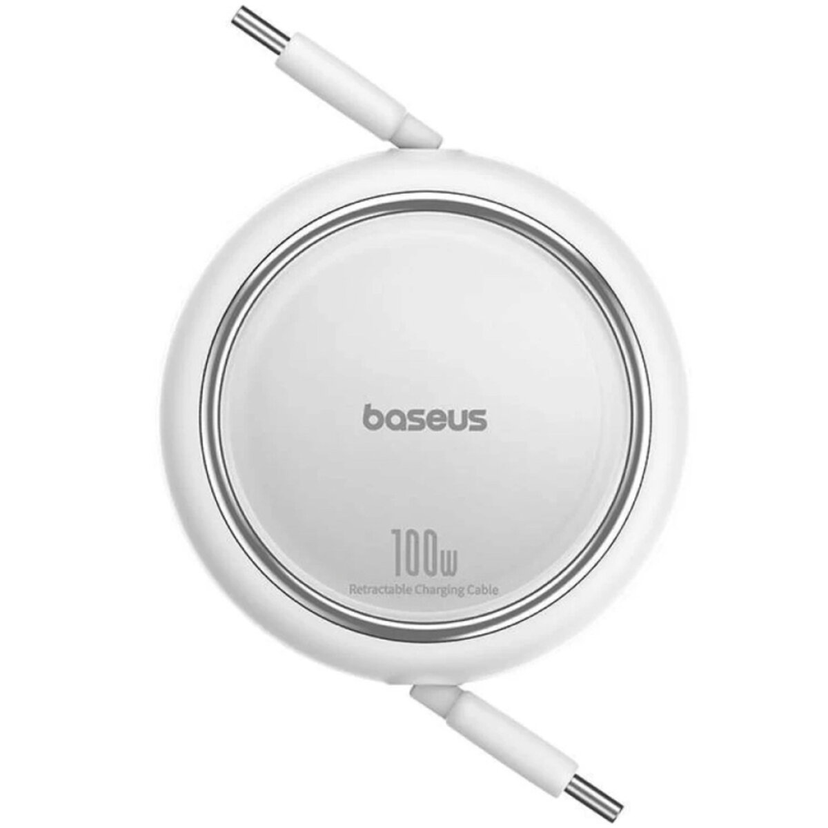 Кабель Baseus Free2Draw Mini Retractable Charging Cable Type-C to Type-C 100W 1m Moon White (P10364500211-00) на картинке №4
