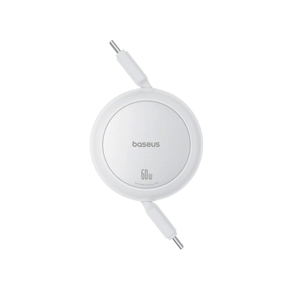 Кабель Baseus Free2Pull Mini Charging Cable USB-C to USB-C 60W 1m Moon White (P10364500211-01) на картинке №1