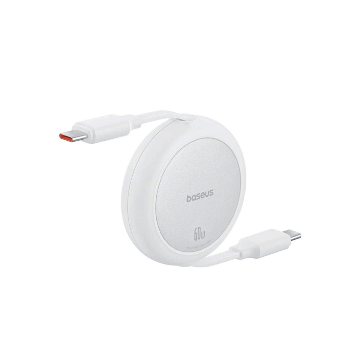 Кабель Baseus Free2Pull Mini Charging Cable USB-C to USB-C 60W 1m Moon White (P10364500211-01) на картинке №4