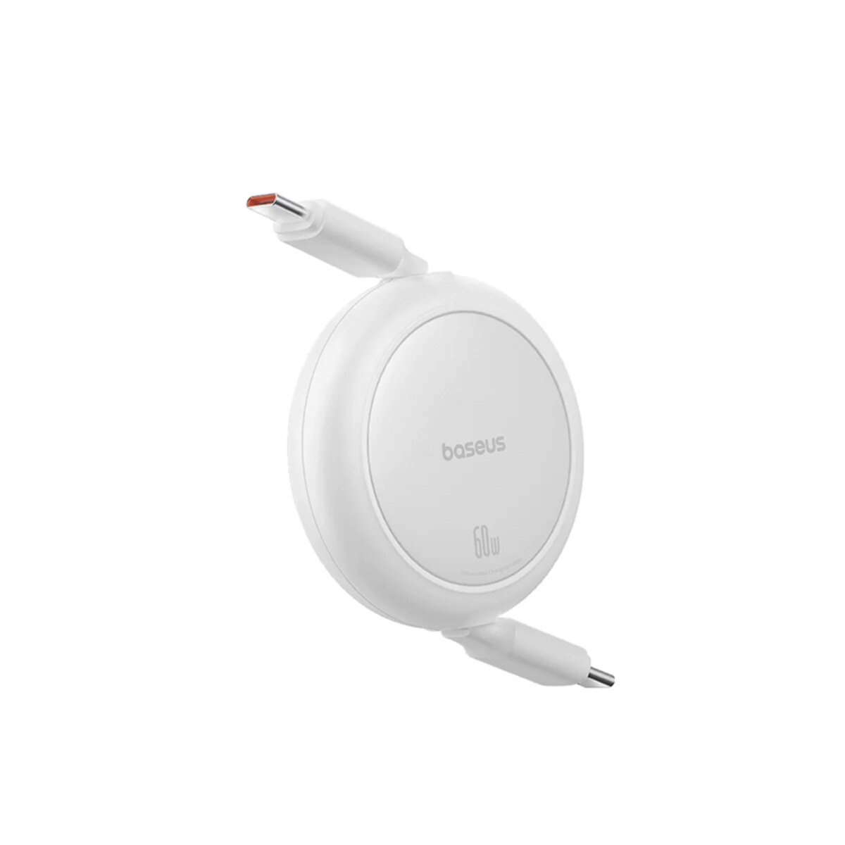 Кабель Baseus Free2Pull Mini Charging Cable USB-C to USB-C 60W 1m Moon White (P10364500211-01) на картинке №6
