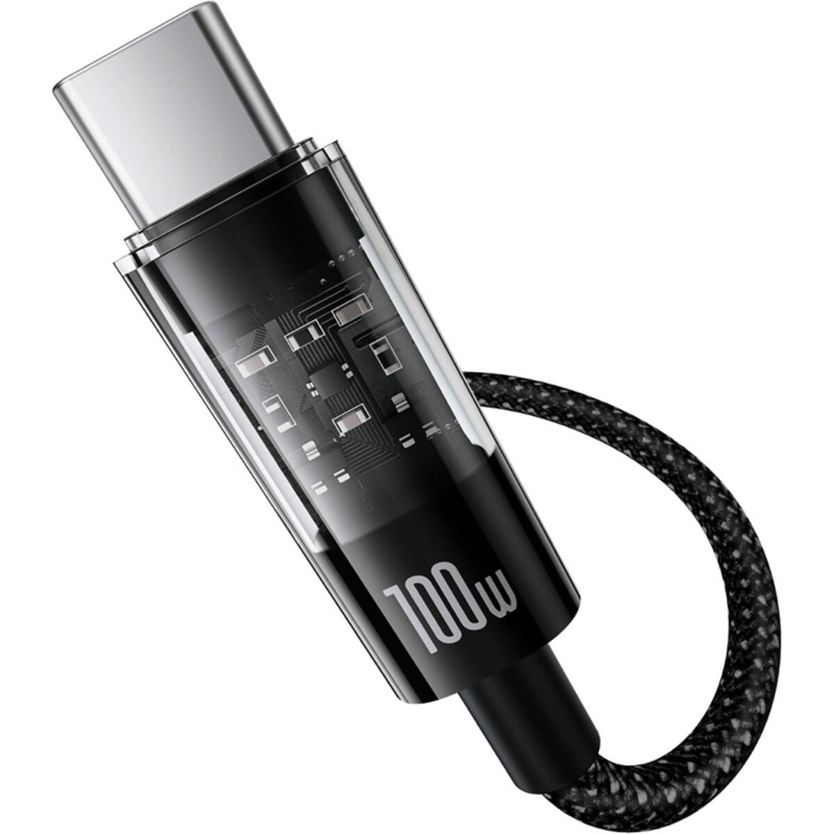 Кабель Baseus Gem Fast-Charging Data Cable USB to USB-C 100W 2m Cluster Black (P10373002111-01) Зображення №3 Кабель Baseus Gem Fast-Charging Data Cable USB to USB-C 100W 2m Cluster Black (P10373002111-01) дивитися фото №3