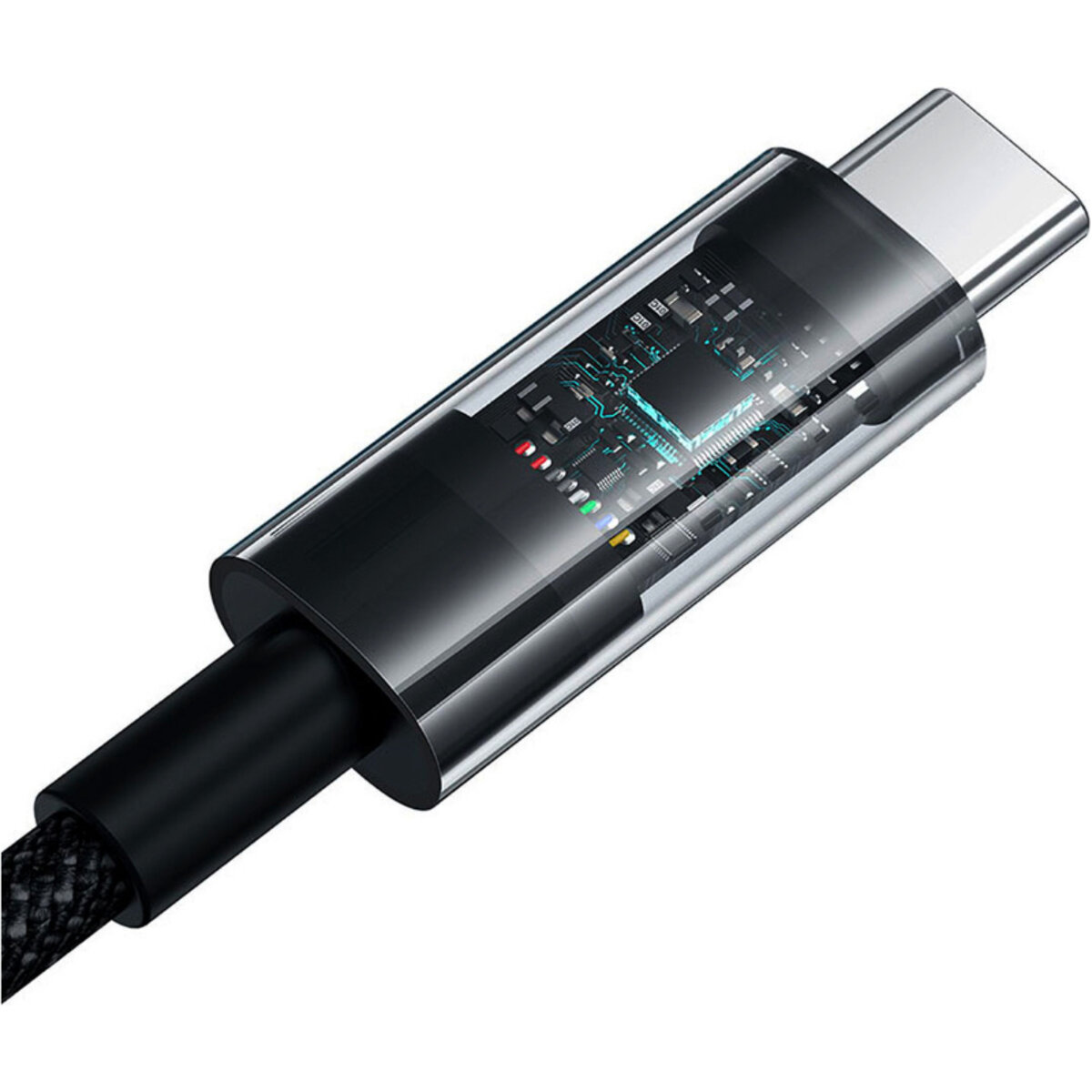 Кабель Baseus Gem Fast-Charging Data Cable USB to USB-C 100W 2m Cluster Black (P10373002111-01) Зображення №4 Кабель Baseus Gem Fast-Charging Data Cable USB to USB-C 100W 2m Cluster Black (P10373002111-01) дивитися фото №4