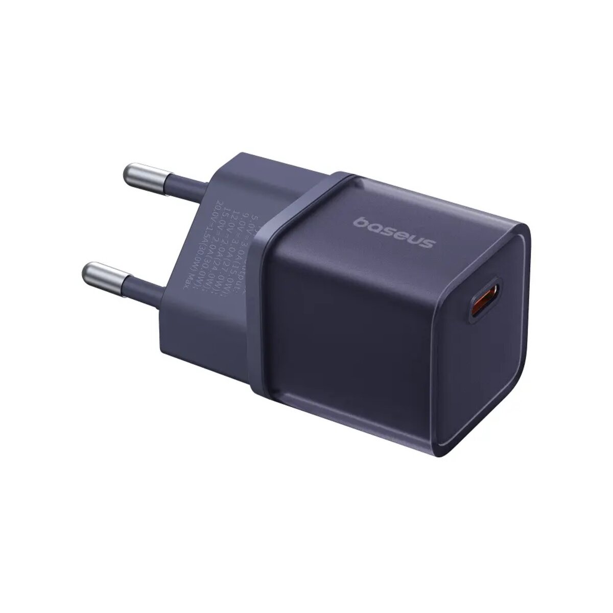 Мережевий зарядний пристрій Baseus  GaN5 Fast Charger(mini) 1C 30W EU Purple (CCGN070705) на картинке №5