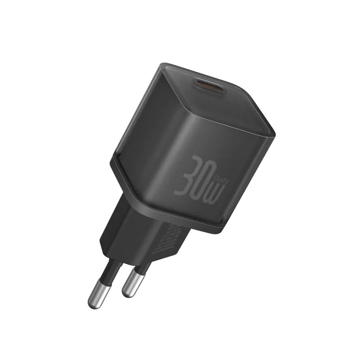Мережевий зарядний пристрій Baseus  GaN5S Fast Charger 1C 30W EU Cluster Black (P10162504113-00) на картинке №4