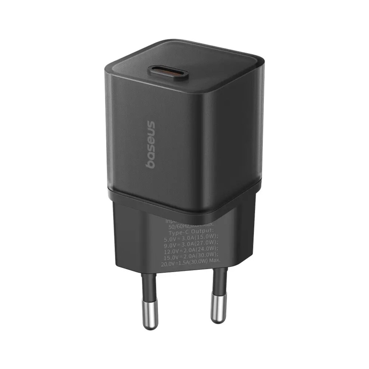 Мережевий зарядний пристрій Baseus  GaN5S Fast Charger 1C 30W EU Cluster Black (P10162504113-00) на картинке №1