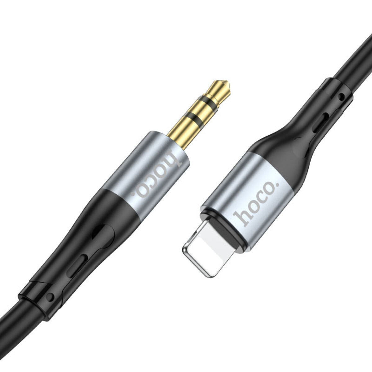 Аудiокабель HOCO UPA22 iP silicone digital audio conversion cable Black (6931474769473) Фотографія №1 Аудiокабель HOCO UPA22 iP silicone digital audio conversion cable Black (6931474769473) на малюнкі №1