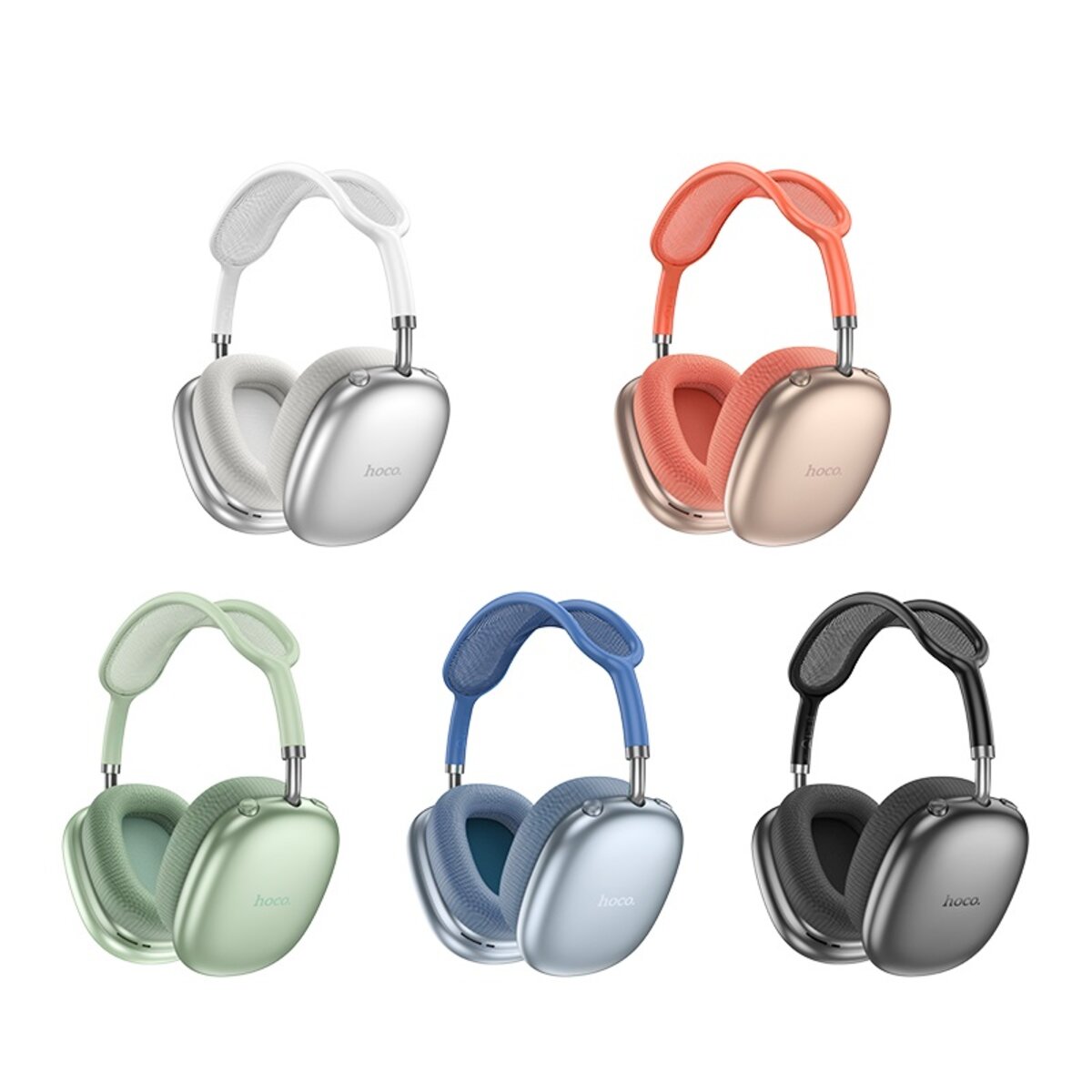 Бездротові навушники HOCO W55 Pleasing BT headphones Sky Blue Фотографія №3 Бездротові навушники HOCO W55 Pleasing BT headphones Sky Blue на малюнкі №3