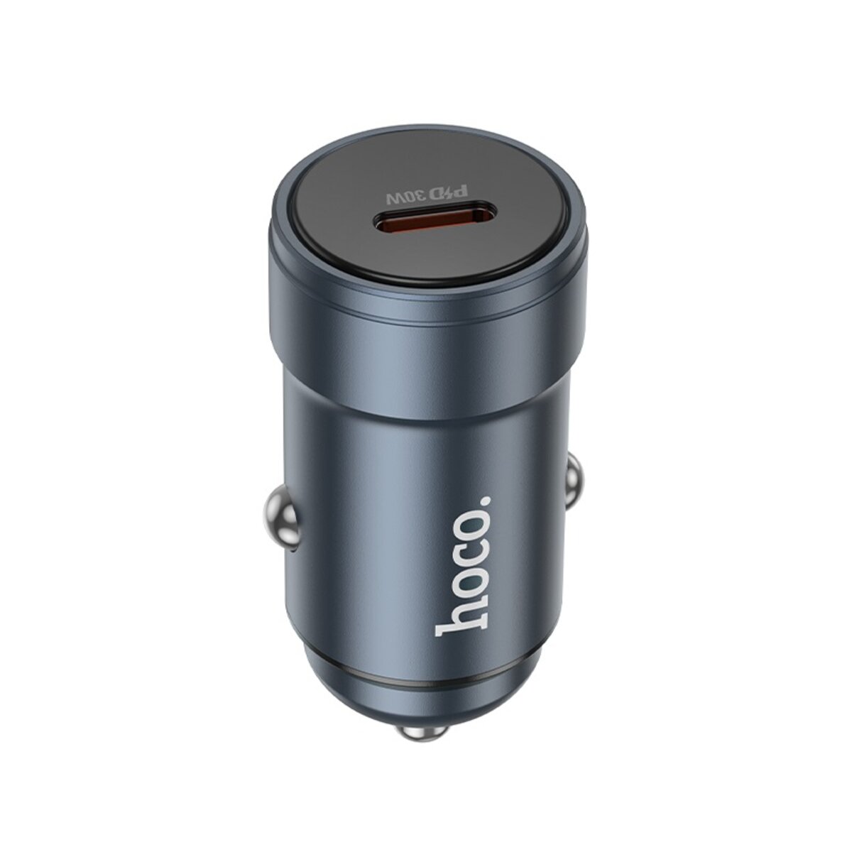 Автомобільний зарядний пристрій HOCO Z57 Glorious single-port PD30W car charger Metal Gray (6942007633048) смотреть фото №1