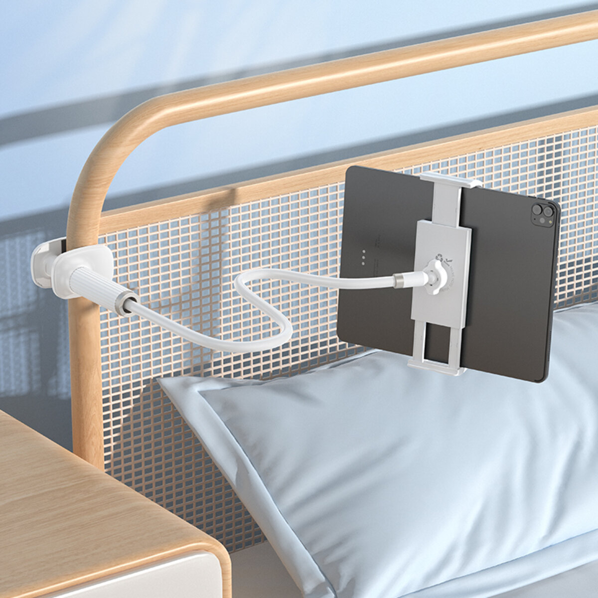 Тримач для телефона HOCO HD10 Bamboo lazy stand White Фотографія №4 Тримач для телефона HOCO HD10 Bamboo lazy stand White на малюнкі №4
