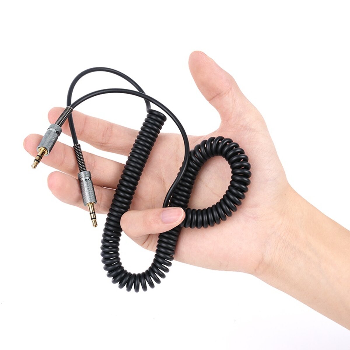 Аудiокабель HOCO UPA31 Cindy spring audio cable AUX Black (6942007631235) Фотографія №5 Аудiокабель HOCO UPA31 Cindy spring audio cable AUX Black (6942007631235) на малюнкі №5